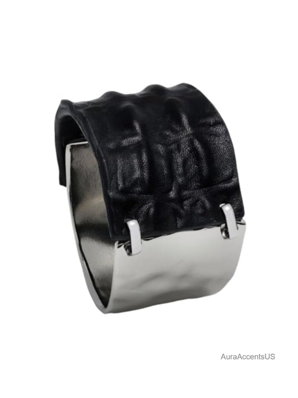 Genuine Leather Cuff Bracelet for Women Wrap Style Statement Jewelry